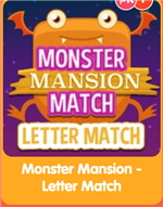 Monster Mansion Match Letter Match 